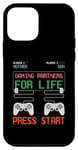 Coque pour iPhone 12 mini Mother And Son Gaming Partners for Life Jeu vidéo Gamer