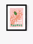 EAST END PRINTS Sophie Ward 'Taurus The Rock' Framed Print