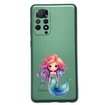 Coque vert pour Redmi Note 12 PRO 4G silhouette sirene mermaid