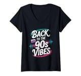 Womens Throwback Playlist 90s Hits 90s Era 90s Pop 90s Rock V-Neck T-Shirt