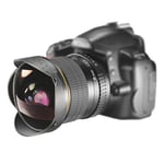 Objectif fisheye ultra grand angle manuel 8 mm F / 3.0 pour Canon pour appareil photo reflex numérique Nikon, modèle B