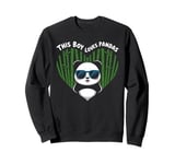 This Boy Loves Pandas Cute Panda Bear Valentines Day Sweatshirt