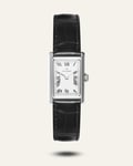 Mockberg Timeless Black Leather Silver Watch MB0246