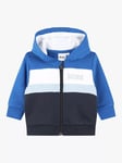 BOSS Baby Zip Through Hooded Cardigan, Blue/Multi