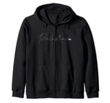 Dawlat Filastin Love Palestinian Flag Heart on Palestine Zip Hoodie