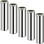 Lot de 5 TDPS1000 Conduit double paroi isolé pour poêle à bois longueur 100 cm Ø175