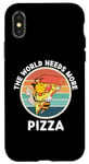 iPhone X/XS Retro Bee The World Needs More Pizza Retro Pizza Lover Case