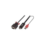 Lindy - Câble adaptateur hdmi / vga Fiche mâle hdmi-a, Fiche mâle vga 15 pôles 1.00 m noir 41455 Câble hdmi