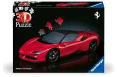 Ravensburger - Puzzle 3D Véhicules - Ferrari SF90 Stradale avec Grille de Construction - A partir de 8 Ans - 108 pièces numérotées à Assembler sans Colle - Accessoire de Finition Inclus - 11576