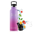 HoneyHolly Vacuum Insulated Stainless Steel Drinking Bottle, 750 ml, BPA-Free Water Bottle, Leak-Proof Thermos Flask, Thermos Flask, Suitable for Children, Small, School, Sports, Bicycle