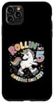Coque pour iPhone 11 Pro Max Patin à roulettes licorne pour enfant 5e anniversaire 5 ans