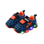 Barn Sportskor Spiderman Lighted Sneakers Barn Led Luminous Skor För Pojkar blue 25