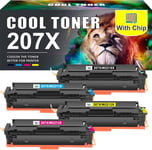 Toner 207X 207A MFP M283fdw : Compatible avec HP 207X 207A avec Puce pour HP Color Laserjet Pro MFP M283fdw Toner Noir M255dw M282nw M283fdn M283 M282 M255 W2210A W2210X W2210X W283 2211X..[G1874]