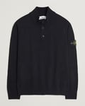 Stone Island Knitted Geelong Wool Half Button Zip Black