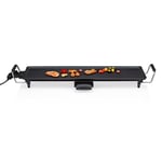 alpina Teppanyaki Barbecue de table 230 W en pierre 70 x 23 cm Plancha 2000 W Plaque de cuisson avec revêtement anti-adhésif Température réglable Noir