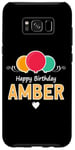 Coque pour Galaxy S8+ Amber Joyeux anniversaire slogan