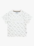 BOSS Baby Monogram Print Logo Short Sleeve T-Shirt, White