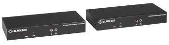 Black box kvx series kvm extender over fiber - 4k, single-head, hdmi, usb 2.0, serial, audio, local video.