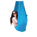 YANFEI Indoor Therapy Swing for Kids with Special Needs Cuddle Up To 440lbs Aspergers and Sensory Integration Child Elastic Parcel Steady Seat Hammock (Color : BLUE, Size : 100X280CM/39X110IN)