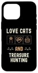 iPhone 16 Pro Max Cat Lover Cats And Treasure Hunting Metal-Detecting Kittens Case