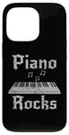 Coque pour iPhone 13 Pro Piano Rocks, pianiste musicien rock Goth