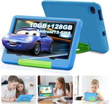 Tablette Enfant 10 Pouces,Tablette Android 13,10Go Ram+128 Go Rom(Tf 1Tb)| Applications Pre-Installe,Wifi Contrôle Parental Tablette Educative Avec Kid-Proof Etui(Bleu)