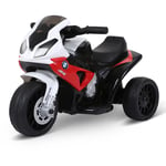 Moto électrique pour enfants 3 roues 6 v 2,5 Km/h effets lumineux et sonores rouge BMW S1000 rr