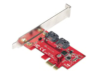 StarTech.com Carte PCI Express SATA 2 ports - Contrôleur PCIe SATA - 6Gbps - ASM1166 Non-RAID - Carte PCI Express 3.0 vers SATA - Connecteurs SATA Empilés - Carte d'Extension...