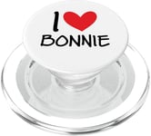 Cœur personnalisé avec inscription « I Love Bonnie » PopSockets PopGrip pour MagSafe