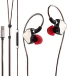 7Hz Salnotes Zero Hifi ¿¿couteurs Intra-Auriculaires De 10 Mm Dynamiques Iem Avec Diaphragme En M¿¿tal Composite, Cable Ofc 2 Broches D¿¿tachable (Noir, Avec Mic, Type C)