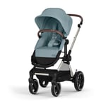 CYBEX Gold EOS Lux 2-in-1 Pram, Travel System, From birth up to 22 kg (approx, 4 years), Sky Blue