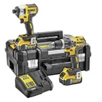 Pack Perceuse + Visseuse à chocs Dewalt DCK266P2T - 18V - 2 batteries 5Ah - Chargeur - Coffret Tstak