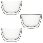 Vivo by Villeroy & Boch 18 cm Double Walled Glass Bowl Set of 3 Heat Proof