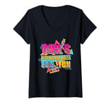 Womens Girls Just Want to Have A Fun Retro 1980s Girls V-Neck T-Shirt