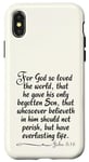 iPhone X/XS John 3:16 For God So Loved The World Entire Verse KJV Bible Case