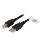 EFB ELEKTRONIK USB2.0 Anschlusskabel A-B  St.-St.  0 5m  schwarz  Premium