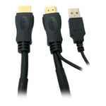 10m Scan HDMI Active Cable, Black, HDMI High Speed with Ethernet Cable, OFC Copp