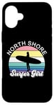 Coque pour iPhone 16 Plus Surfer Girl North Shore Hawaii Hawaii Surf Beach