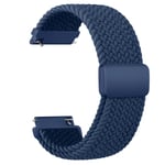 20 mm flätad sololoop för Garmin Vivoactive 5/3/3 Music Band Armband för Garmin VivoMove3/Trend/Sport Venu SQ/SQ2/2plus Strap Marinblå Navy blue Navy blue 20mm