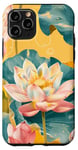 Coque pour iPhone 11 Pro Jaune Pop Art Imprimé Animal Fleur Lotus Éléments Célestes