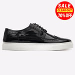 Base London Mens Mickey Classic Fashion Smart Casual Brogue Shoes Black