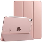 TiMOVO for iPad Air 5th Generation 2022/iPad Air 4th Gen 2020 10.9 Inch, Slim Hard Translucent Back Shell Cover Fit iPad Air Case, Support Auto Wake/Sleep - Rose Gold