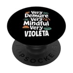 VIOLETA Personalized Very Demure Very Mindful VIOLETA Name PopSockets Adhesive PopGrip