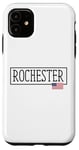 Coque pour iPhone 11 Rochester City Drapeau USA Voyage US Amérique Femmes Hommes