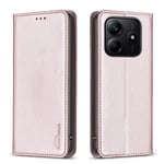 BINFEN COLOR Xiaomi Redmi Note 14 5G Plånboksfodral - Rosa