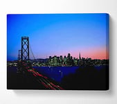 Rush Hour From The City Canvas Print Wall Art - Extra Large 32 x 48 Inches