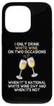 Coque pour iPhone 13 Pro Vin blanc drôle pour les amateurs de vin