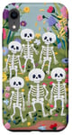 Coque pour iPhone XR Coque de téléphone en forme de crâne fleuri : breloque mignonne et effrayante