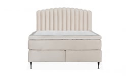 SoffaDirekt OPERA/PRIMO HIGH 160 Sängpaket Sammet Beige