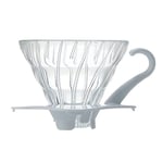 Valkoinen Hario V60 Elegantti lasinen tippukahvinkeitin 01